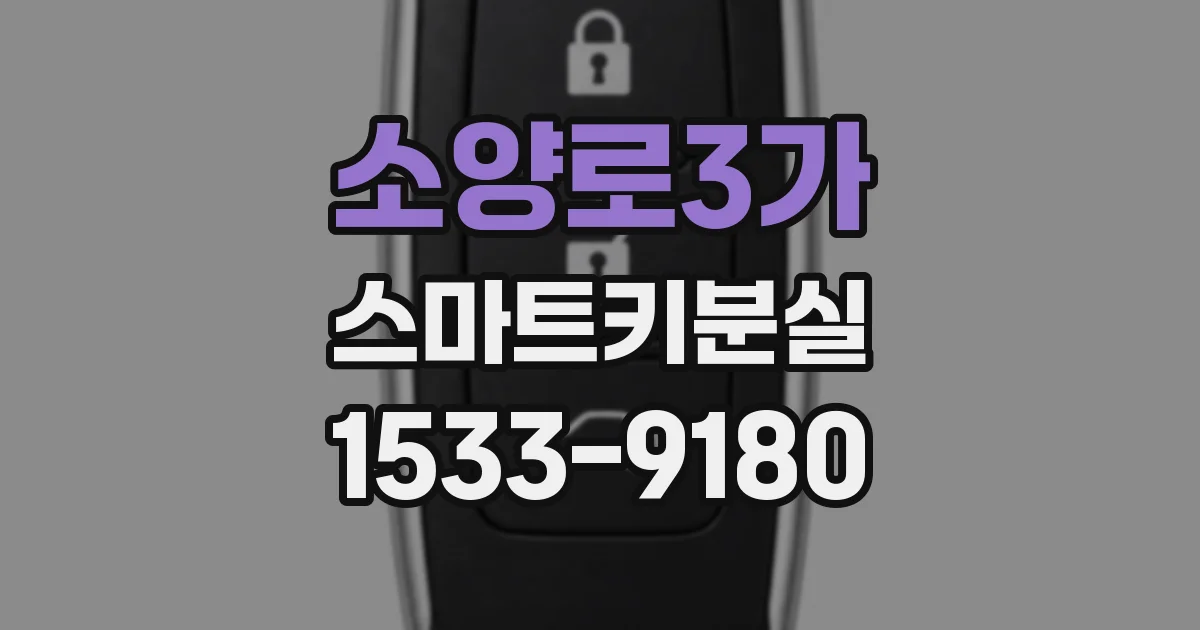 소양로3가 스마트키분실