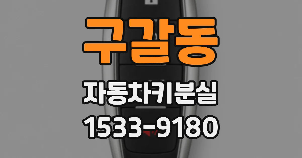 구갈동 자동차키분실