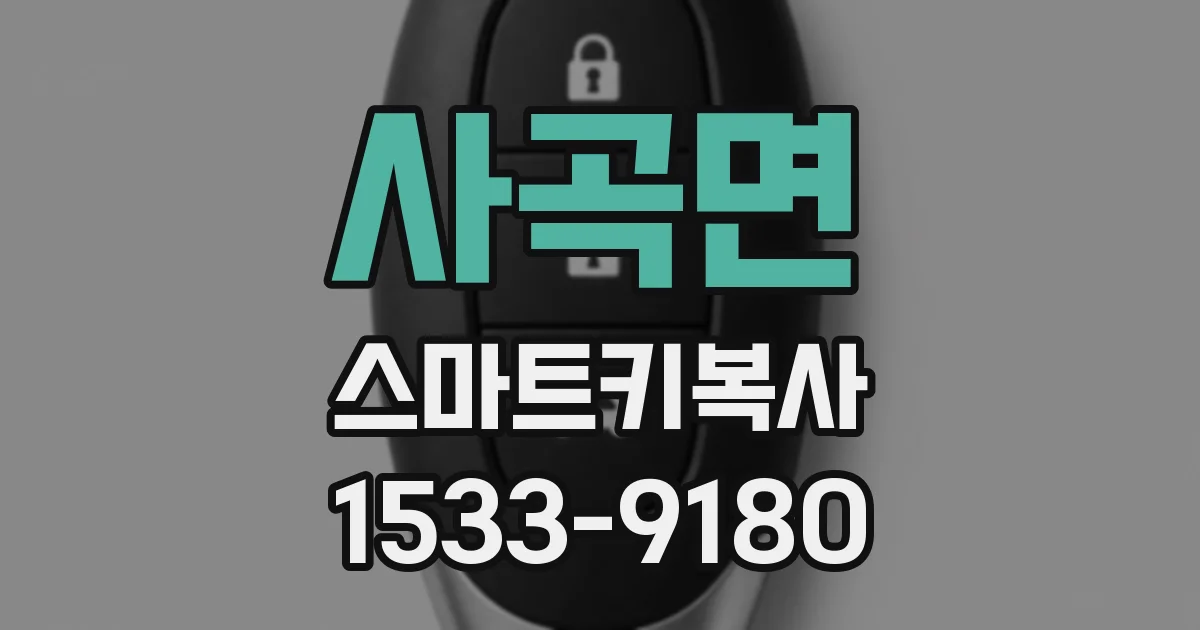 사곡면 스마트키복사