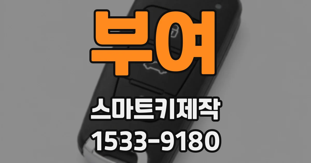 부여 스마트키제작