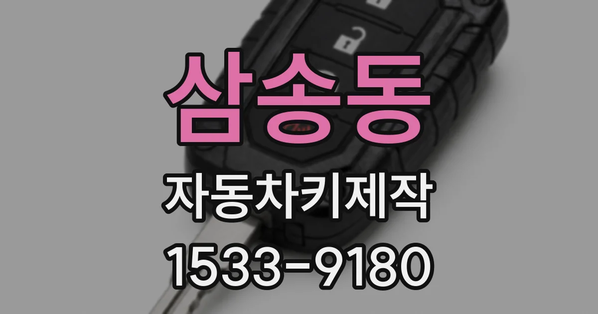 삼송동 자동차키제작