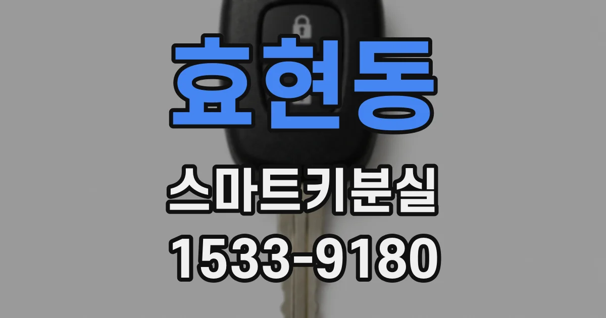 효현동 스마트키분실