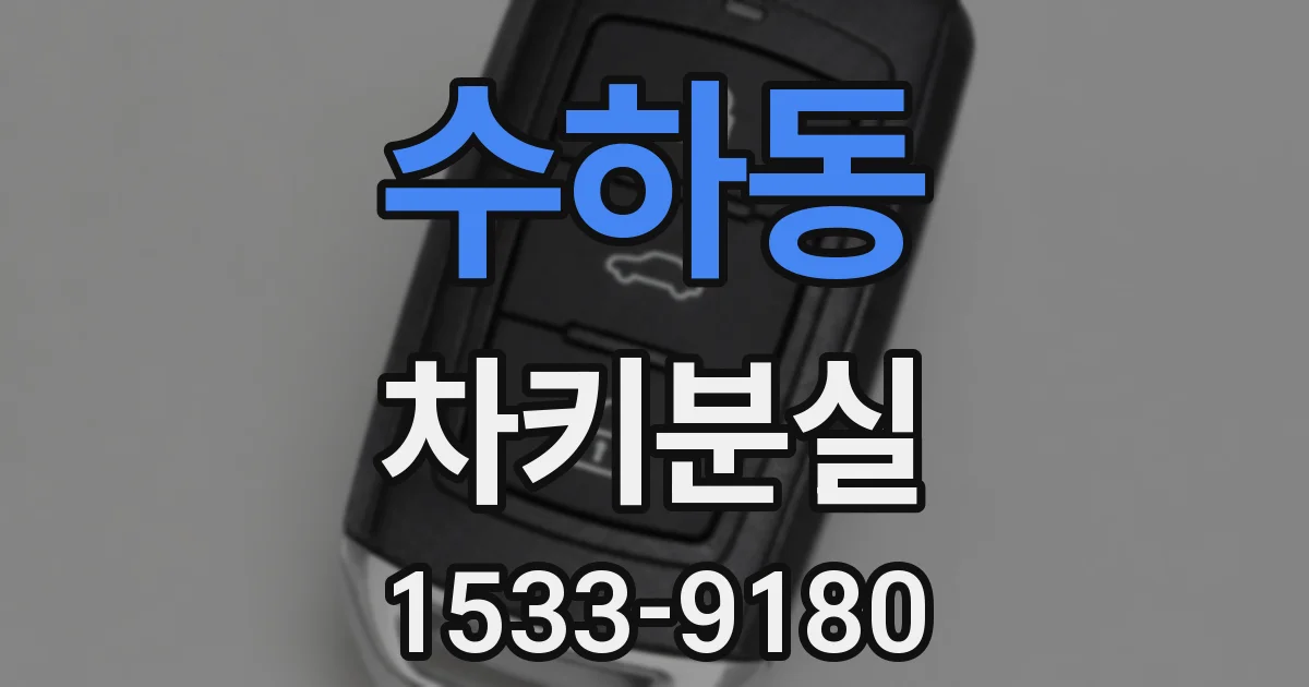 수하동 차키분실