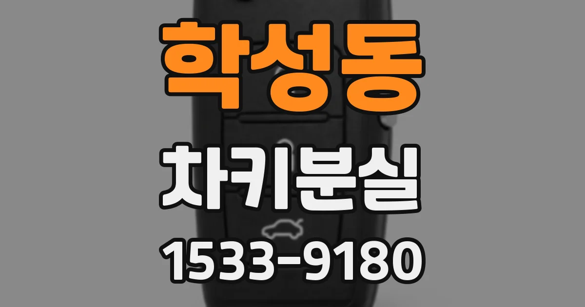 학성동 차키분실