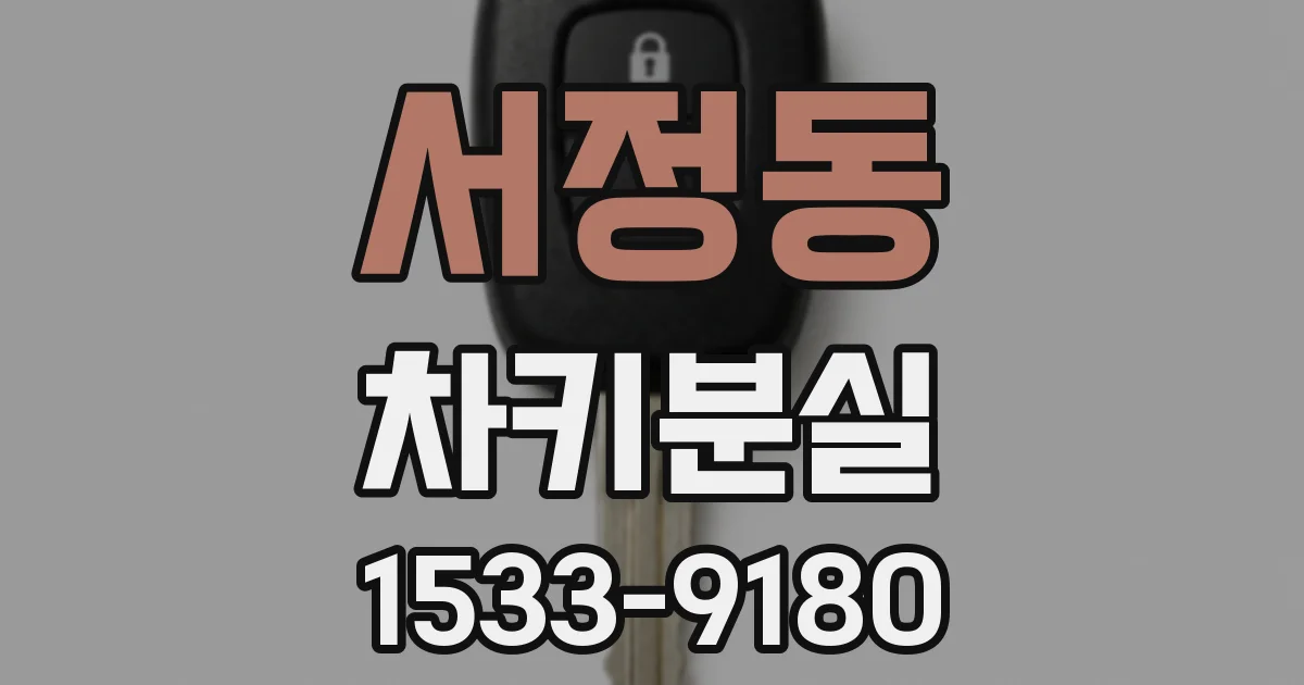서정동 차키분실
