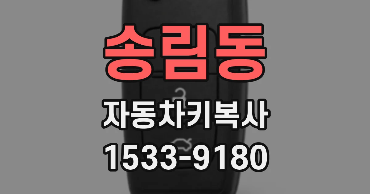 송림동 자동차키복사