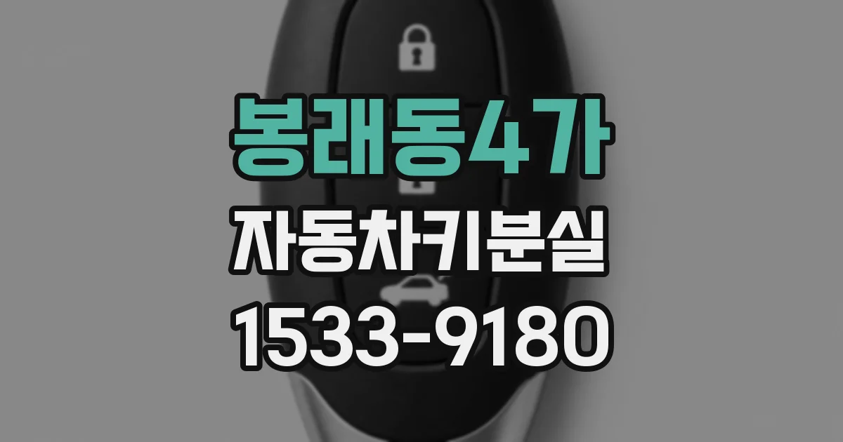 봉래동4가 자동차키분실