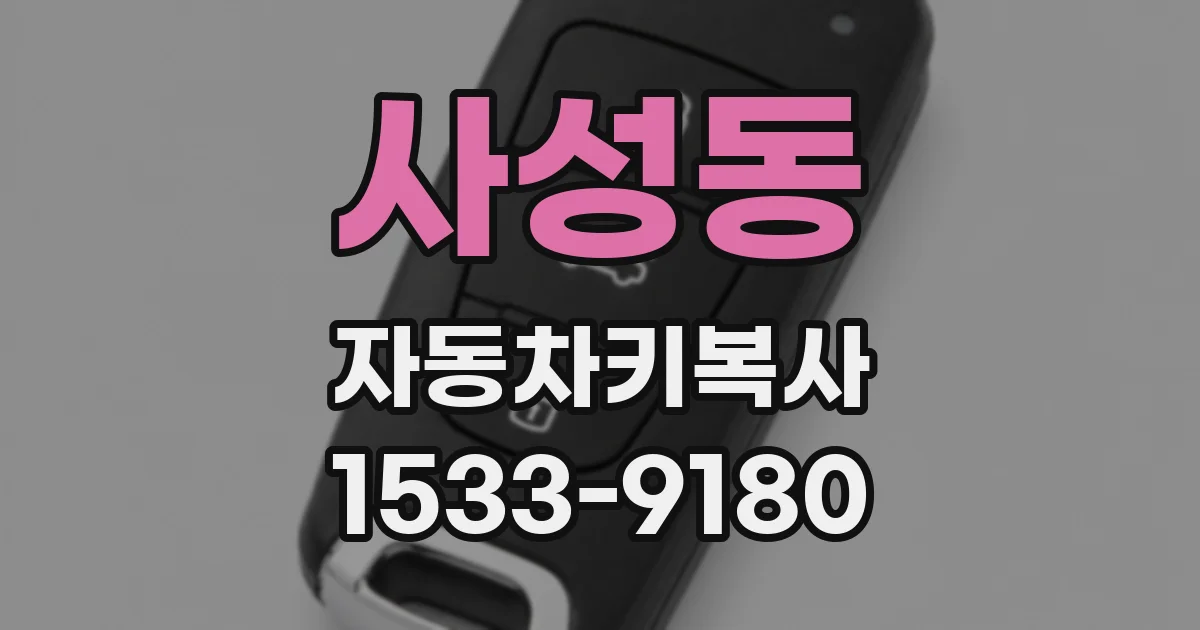 사성동 자동차키복사