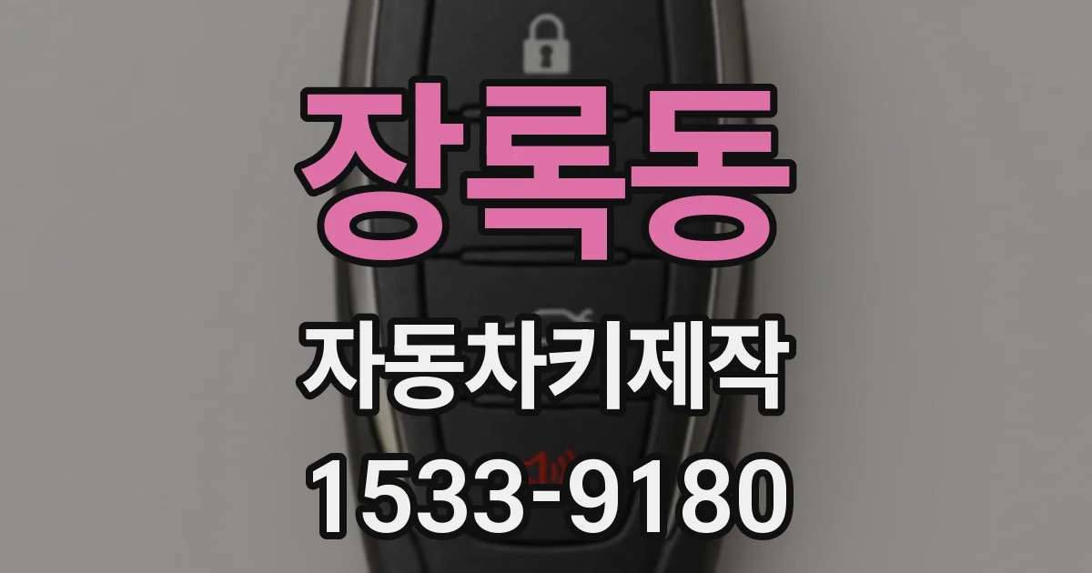 장록동 자동차키제작
