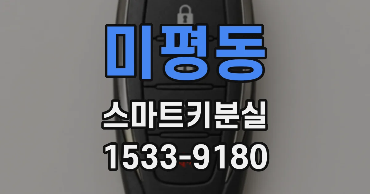 미평동 스마트키분실