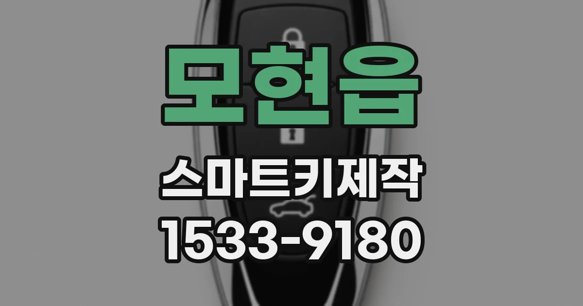 모현읍 스마트키제작