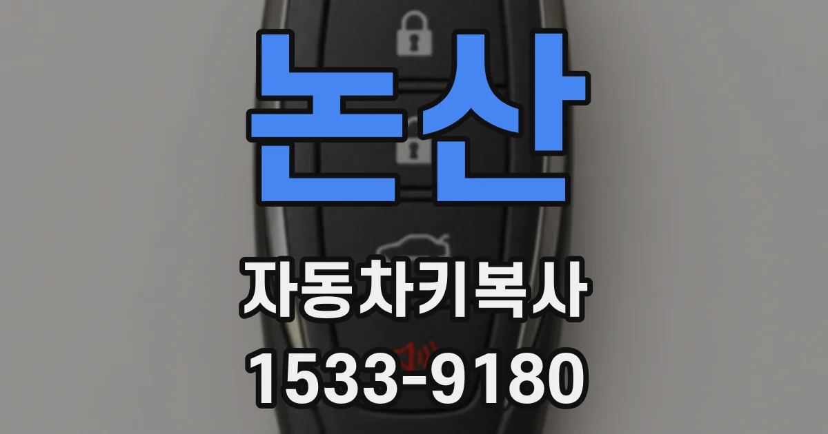 논산 자동차키복사