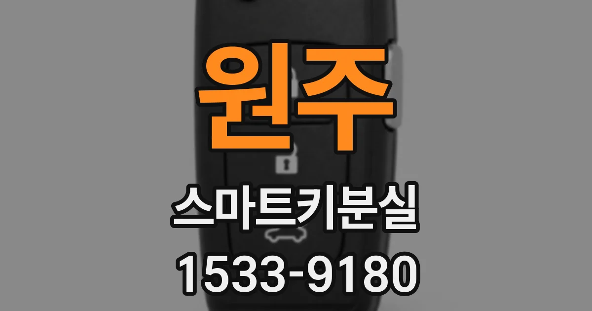 원주 스마트키분실
