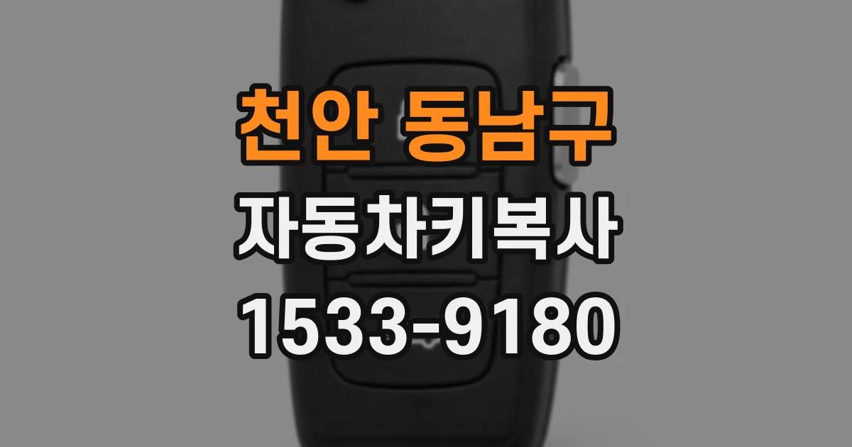 천안 동남구 자동차키복사