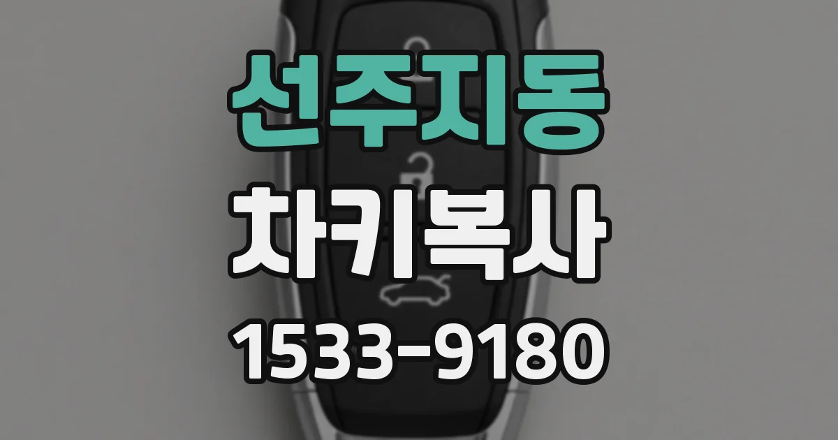 선주지동 차키복사