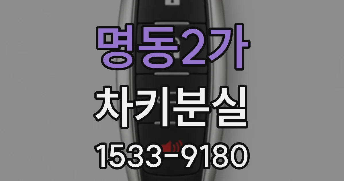 명동2가 차키분실