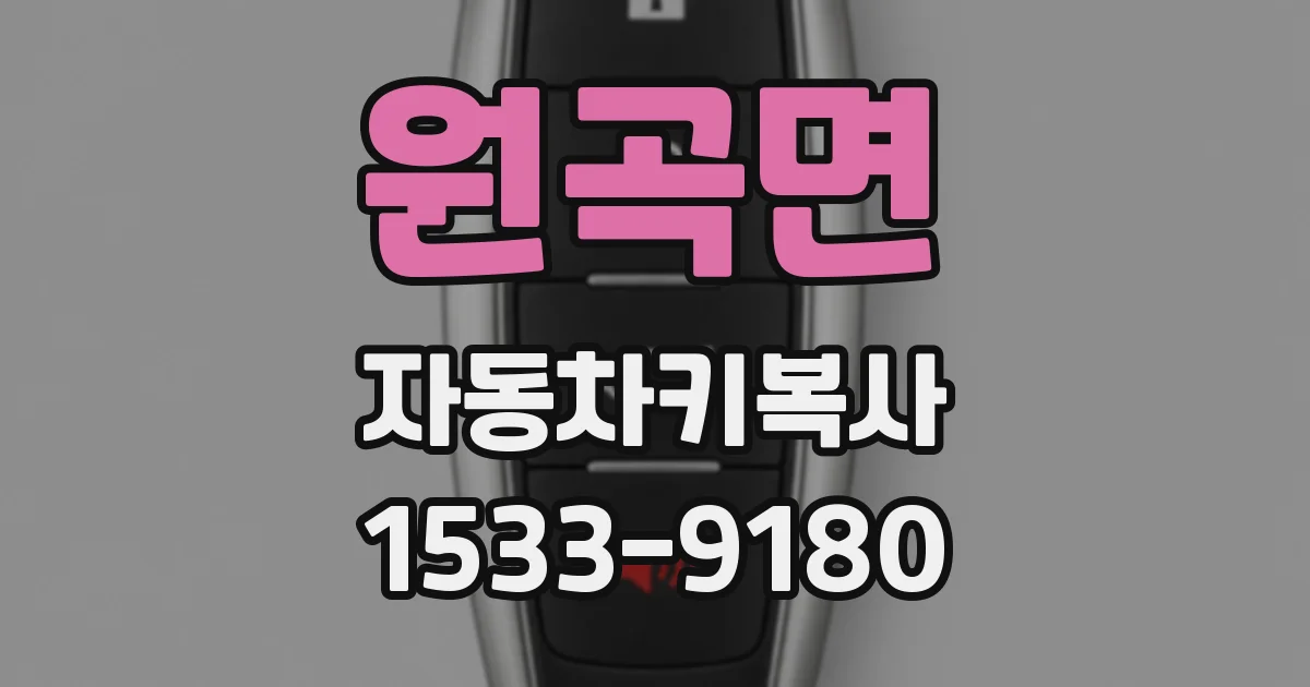 원곡면 자동차키복사