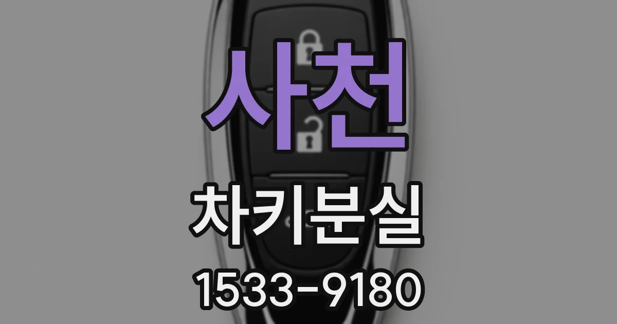 사천 차키분실