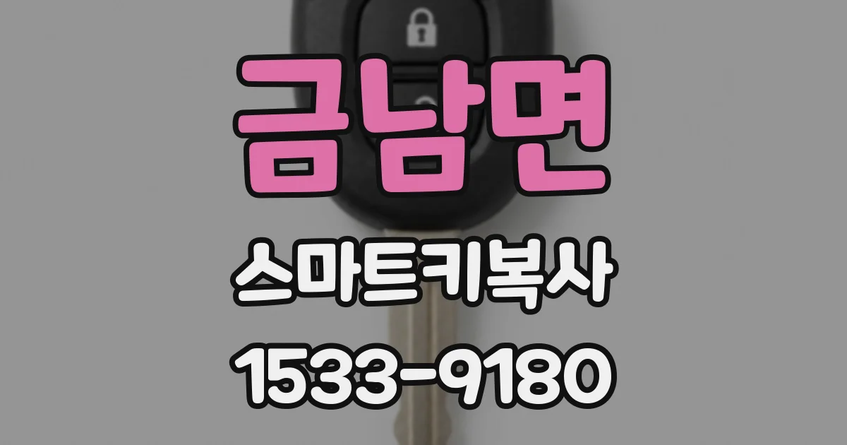 금남면 스마트키복사