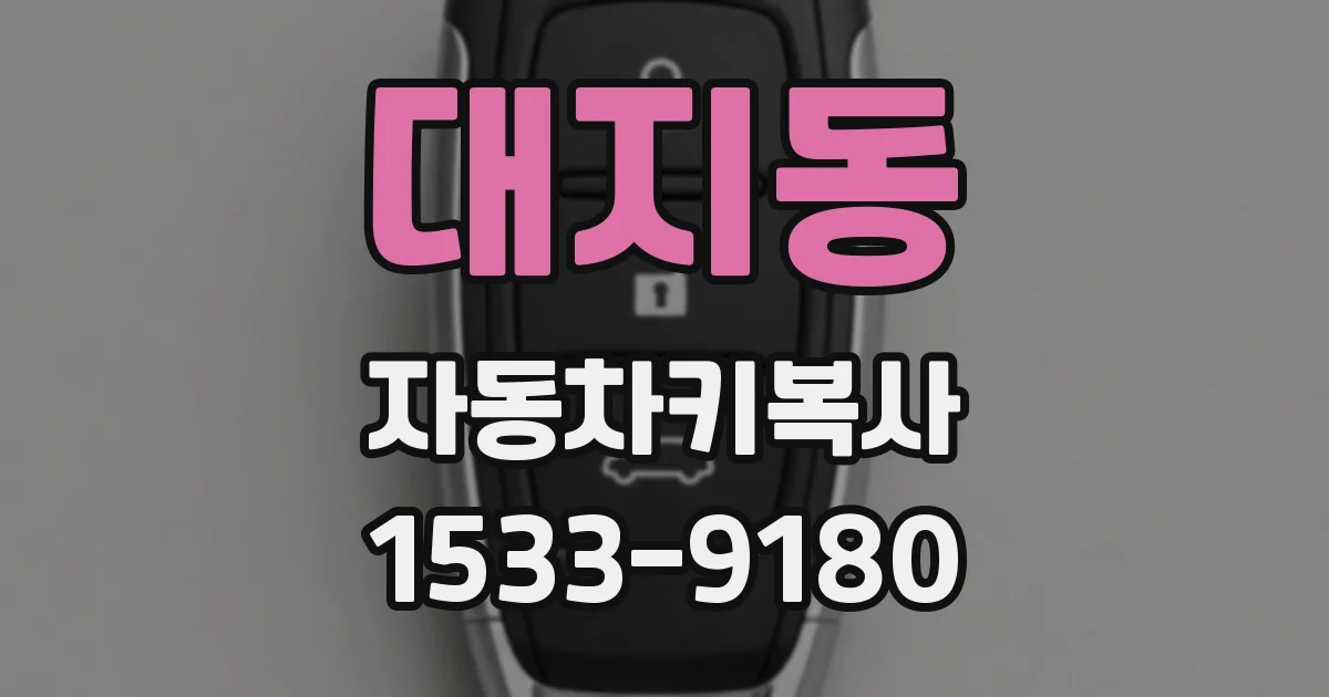 대지동 자동차키복사