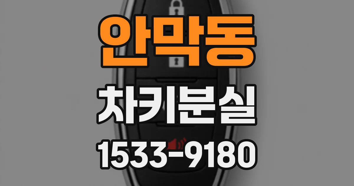 안막동 차키분실