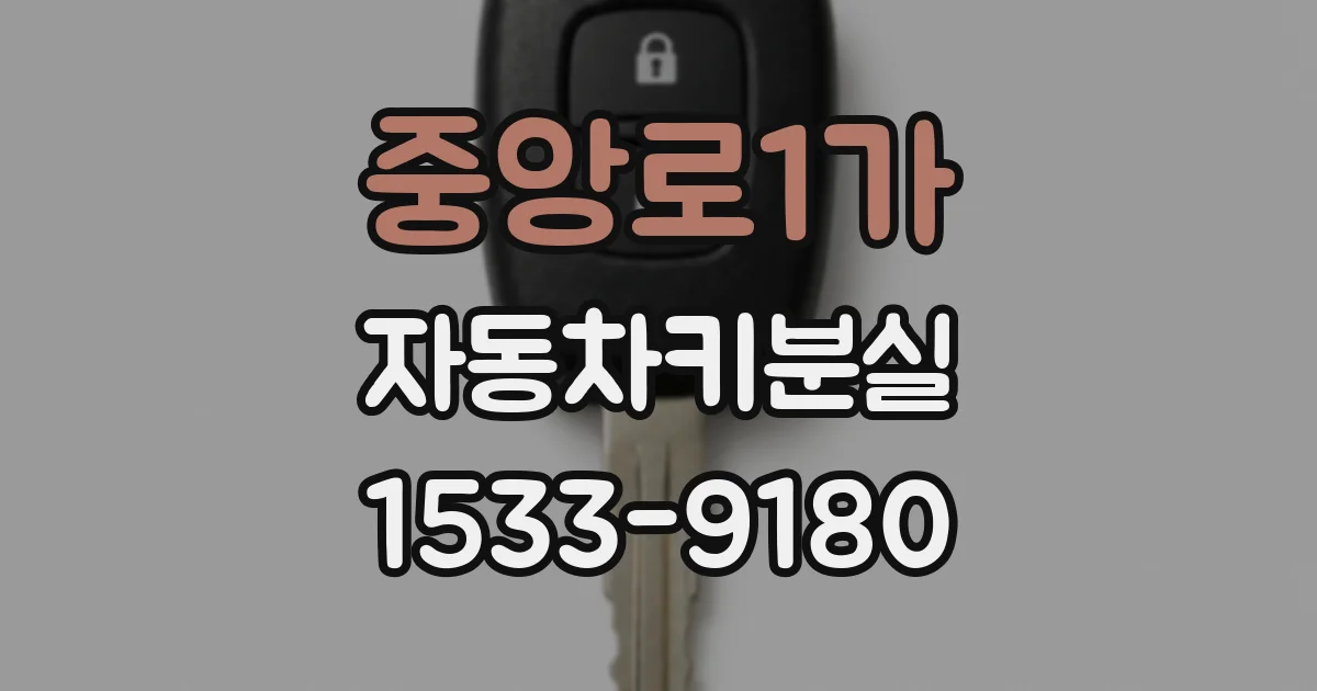 중앙로1가 자동차키분실