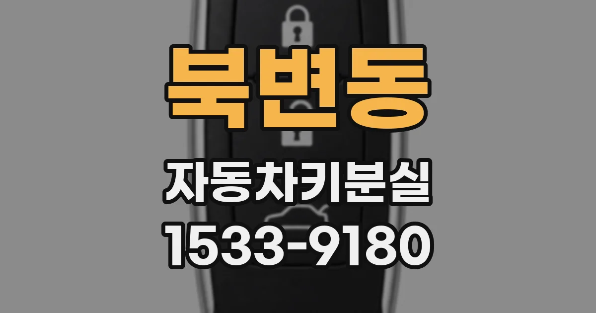 북변동 자동차키분실