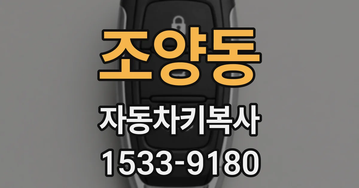 조양동 자동차키복사