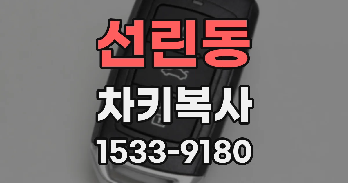 선린동 차키복사