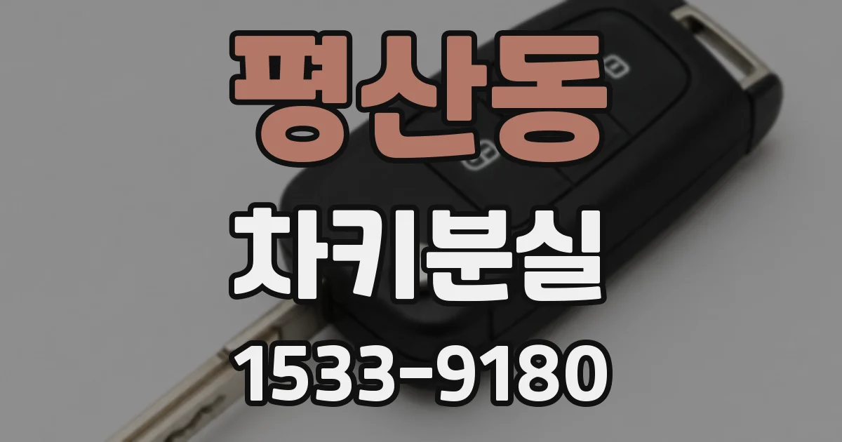 평산동 차키분실