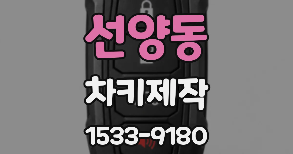선양동 차키제작