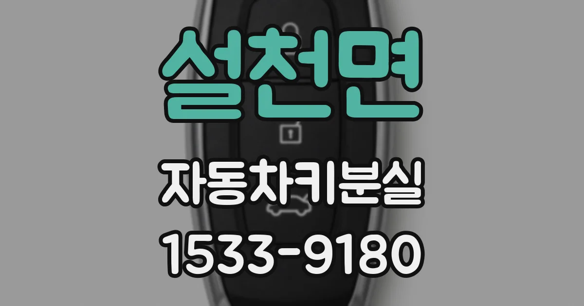 설천면 자동차키분실