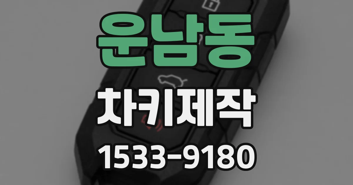 운남동 차키제작