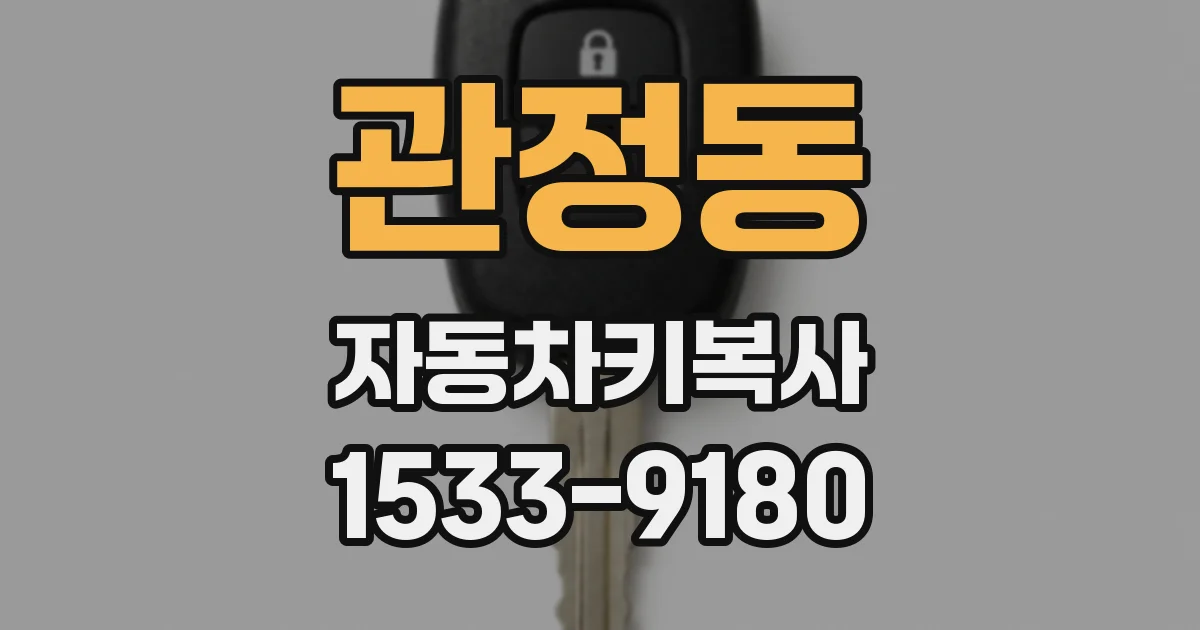 관정동 자동차키복사