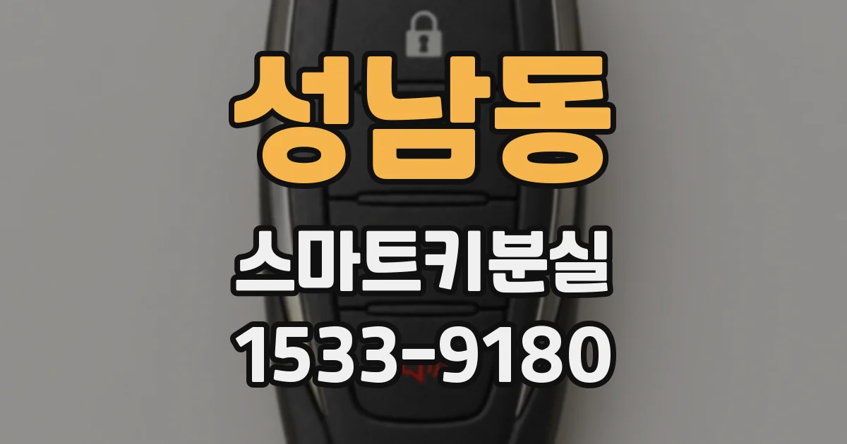 성남동 스마트키분실