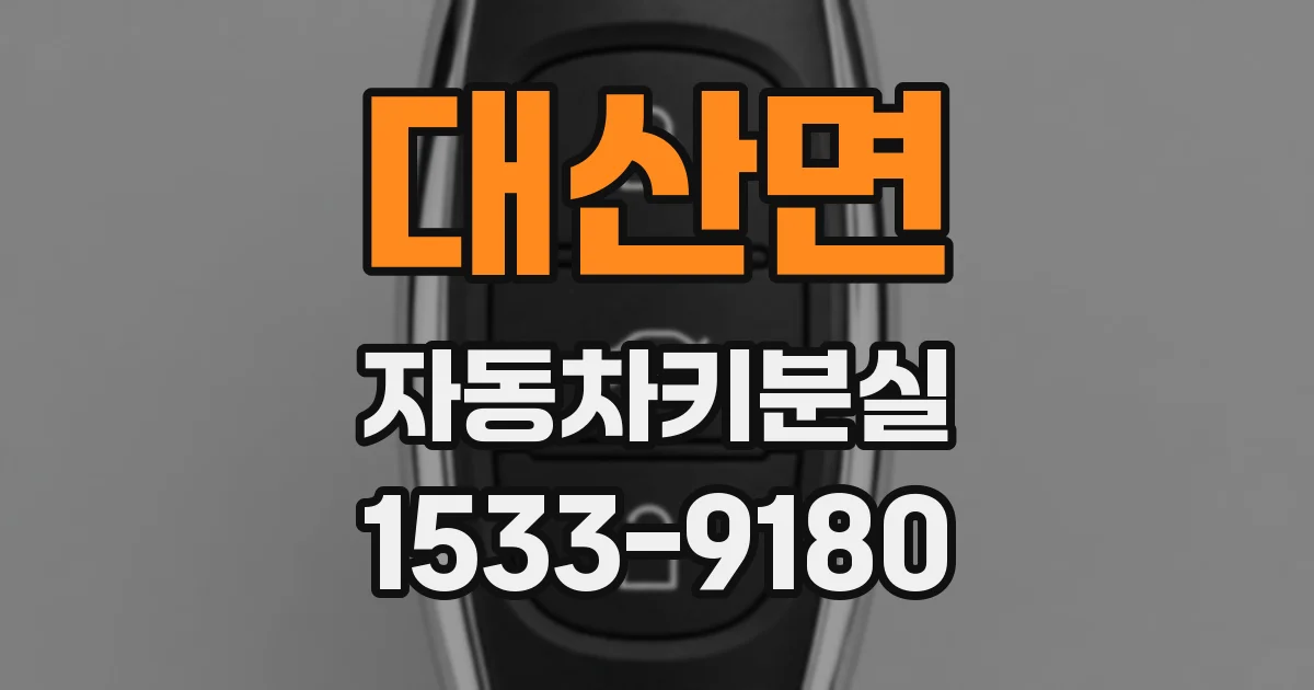 대산면 자동차키분실
