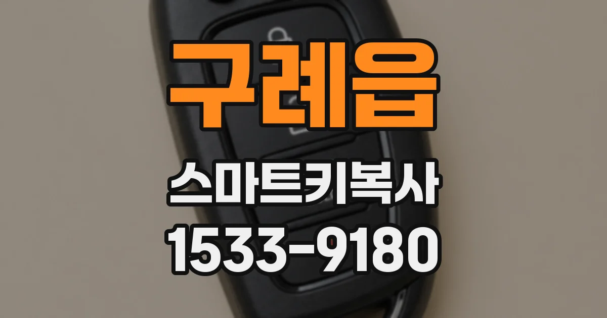 구례읍 스마트키복사