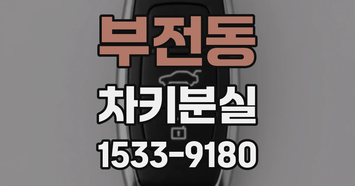 부전동 차키분실