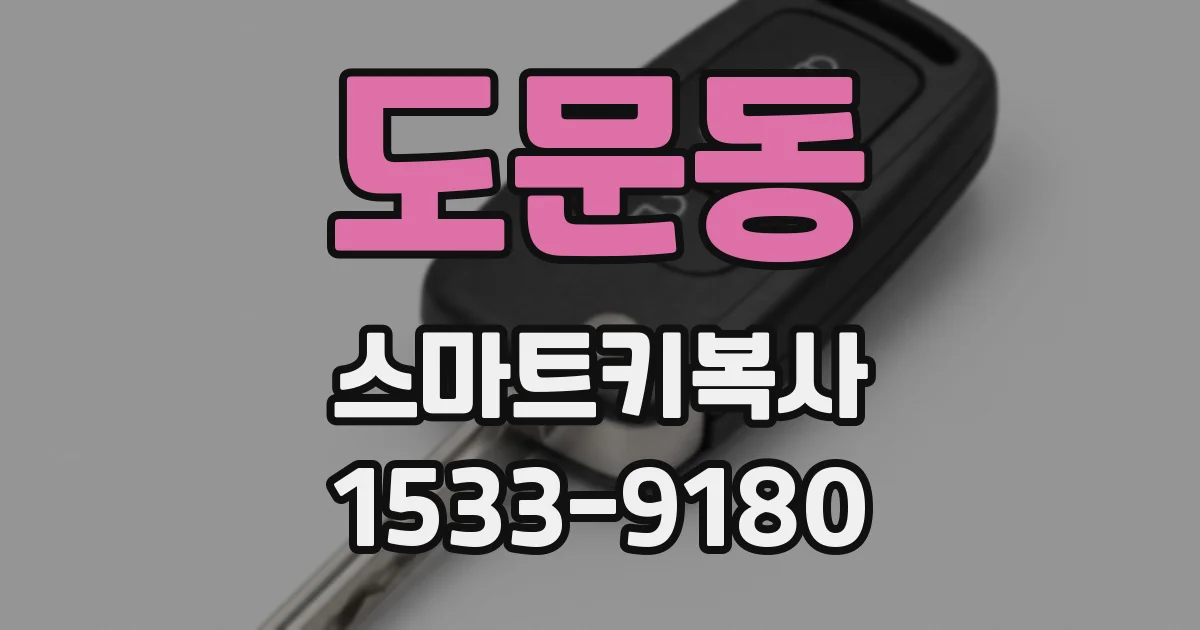 도문동 스마트키복사