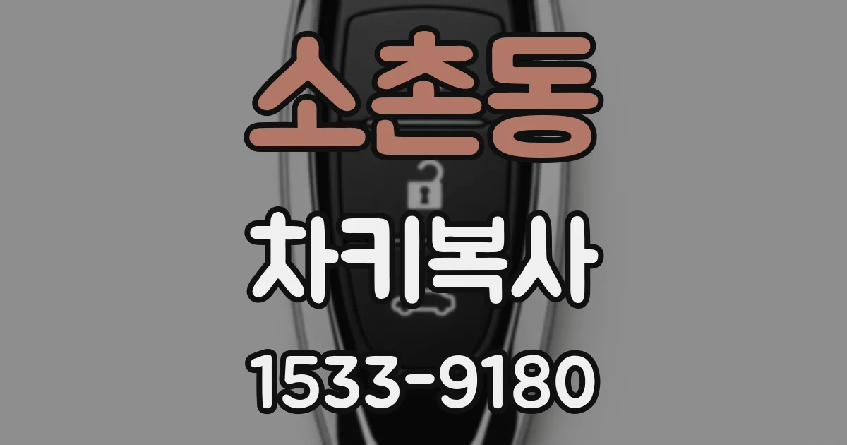 소촌동 차키복사