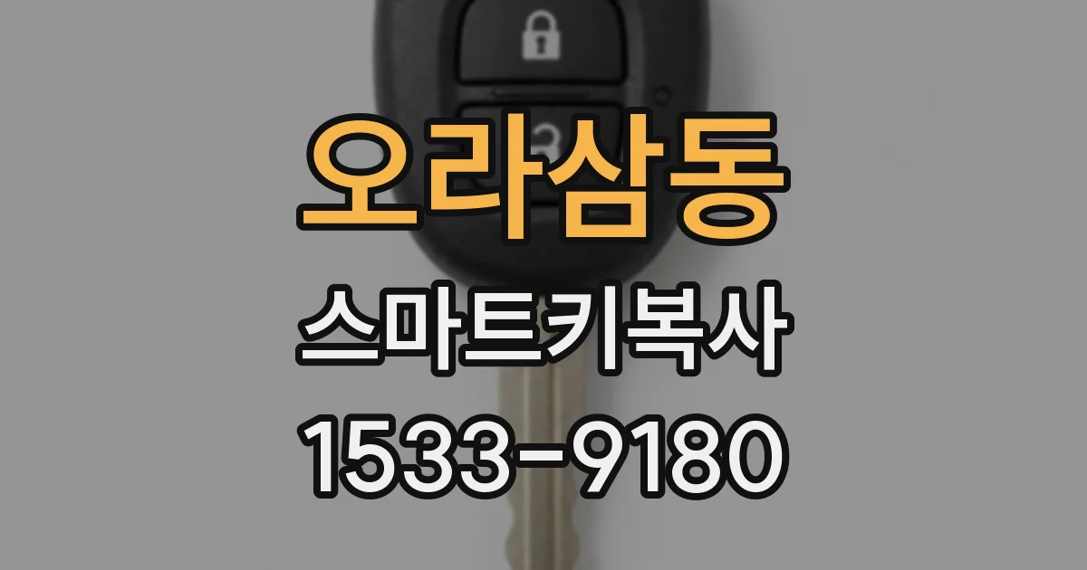 오라삼동 스마트키복사