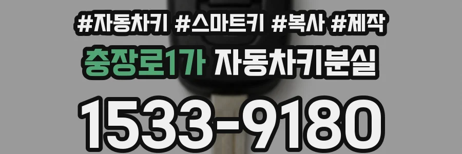 충장로1가 자동차키분실