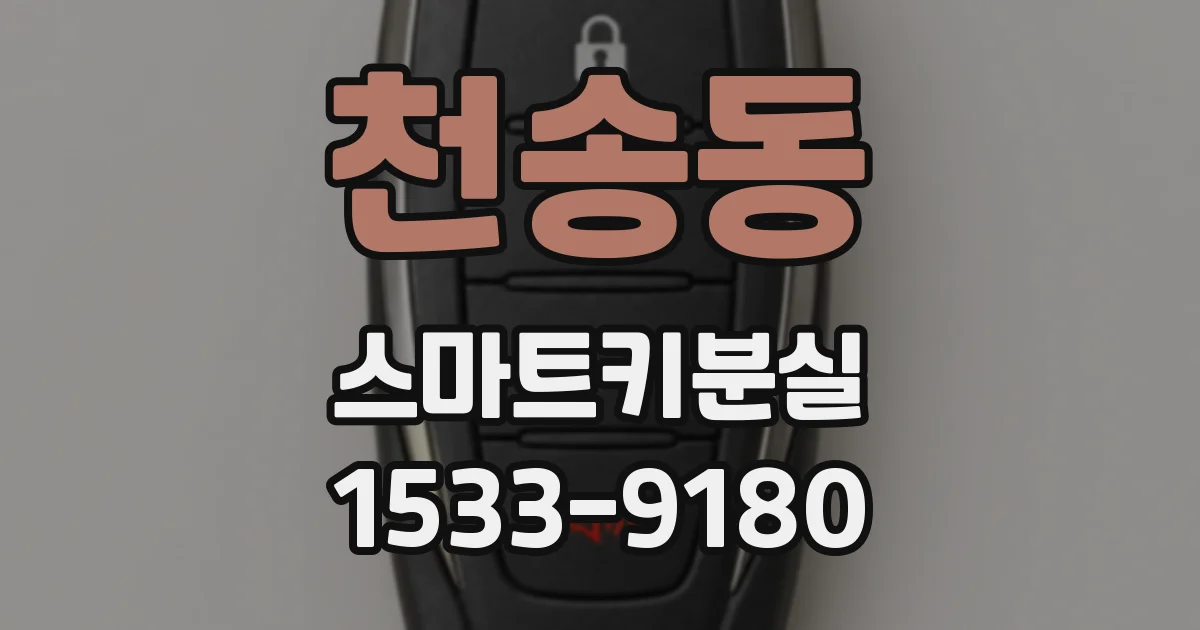 천송동 스마트키분실