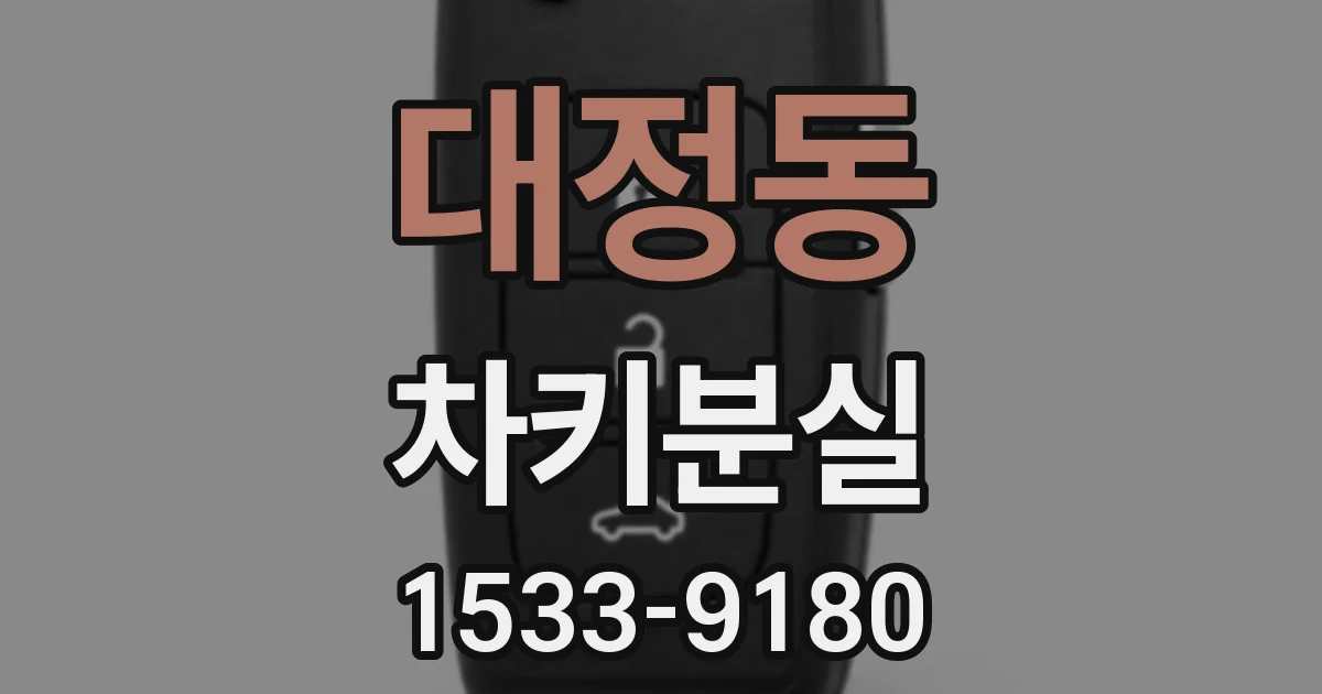 대정동 차키분실