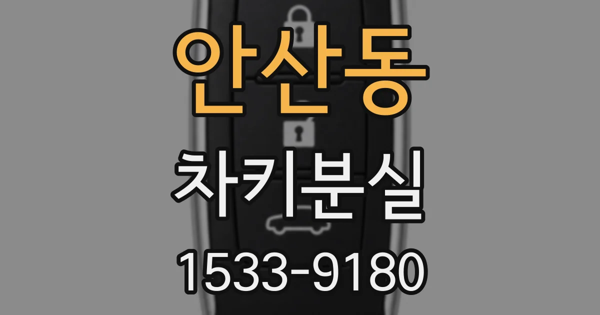 안산동 차키분실