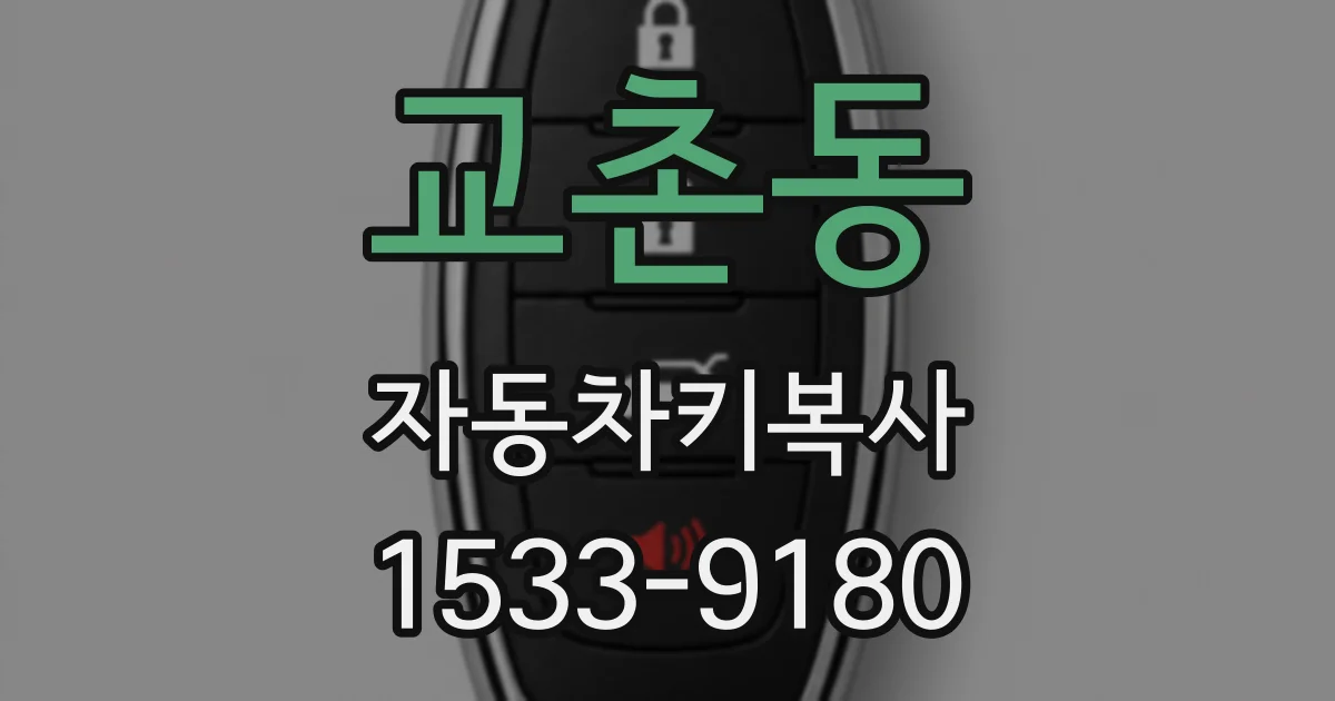 교촌동 자동차키복사
