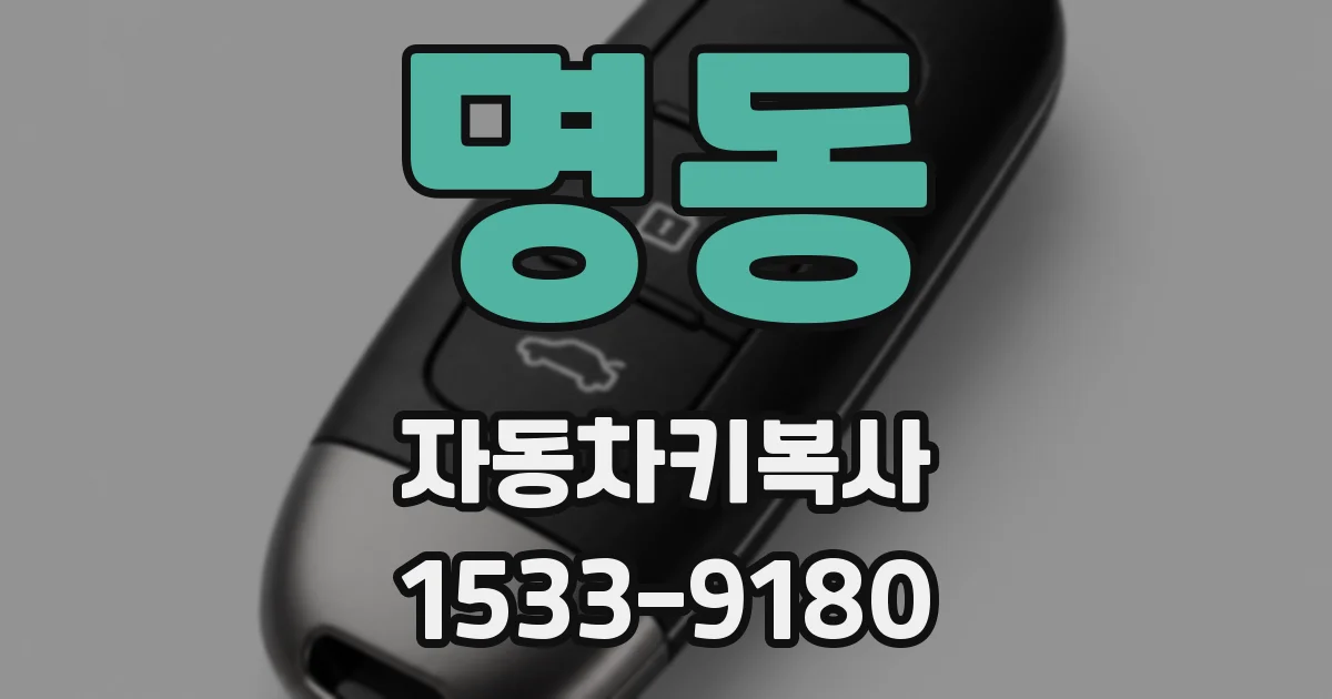 명동 자동차키복사