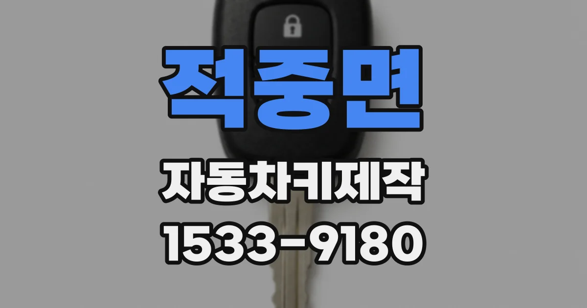 적중면 자동차키제작