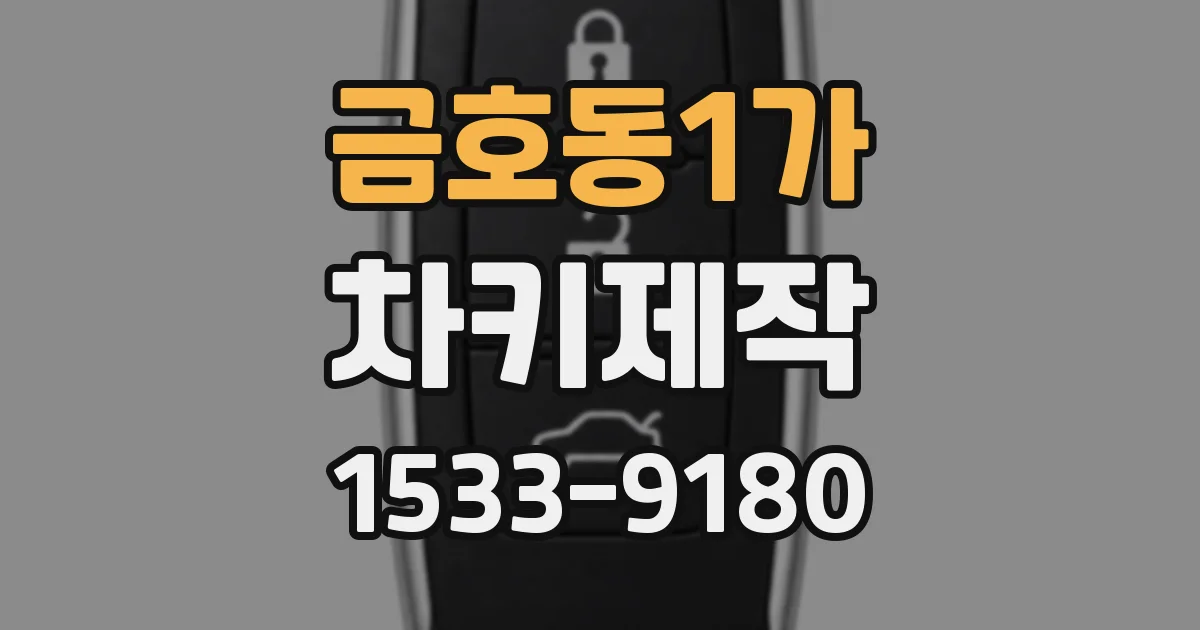 금호동1가 차키제작