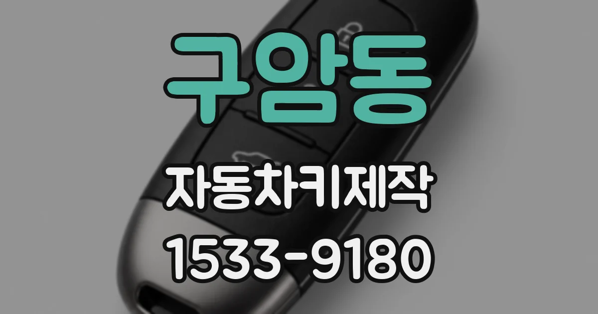 구암동 자동차키제작
